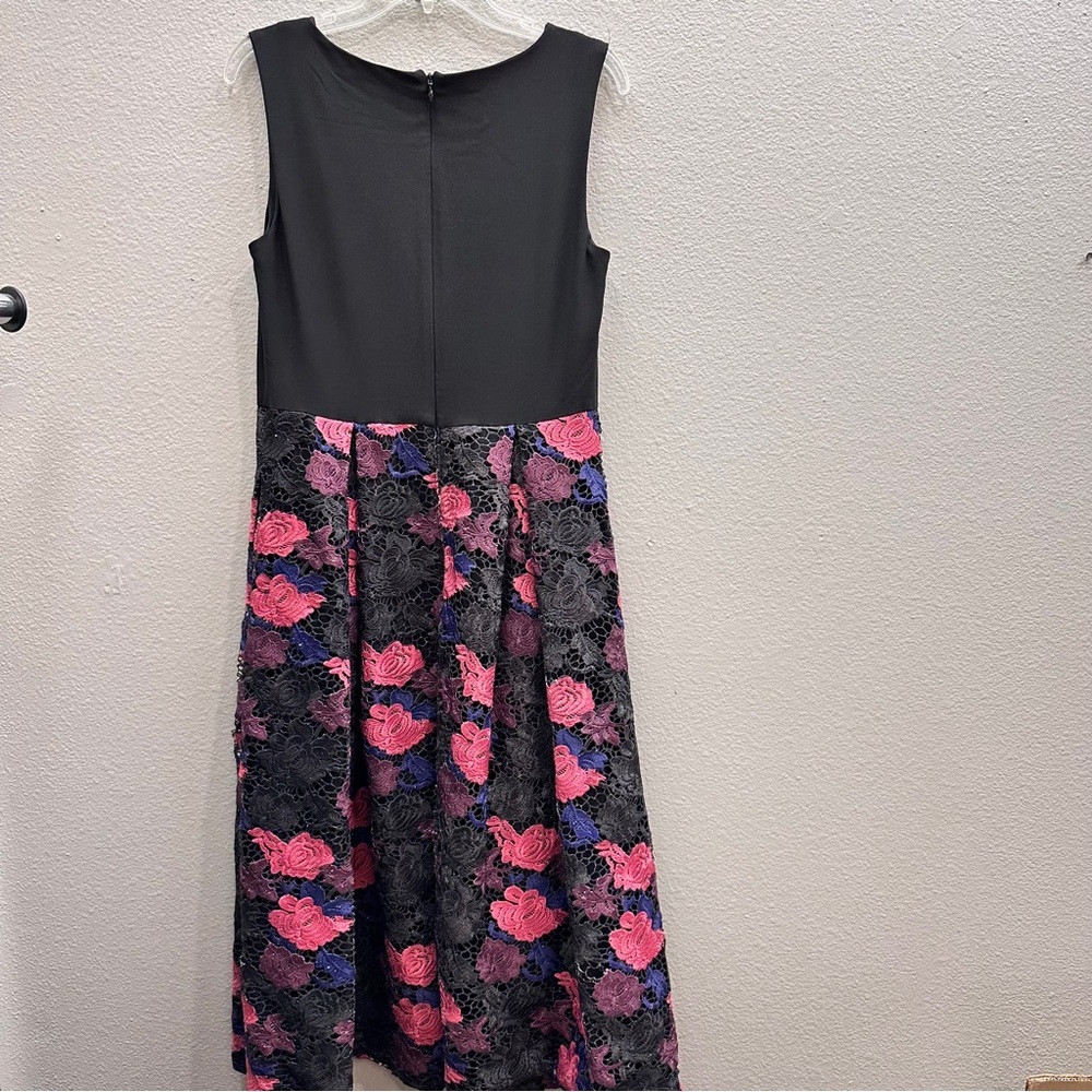 Hutch Black and Pink Floral Midi Dress - Picture 4 of 9